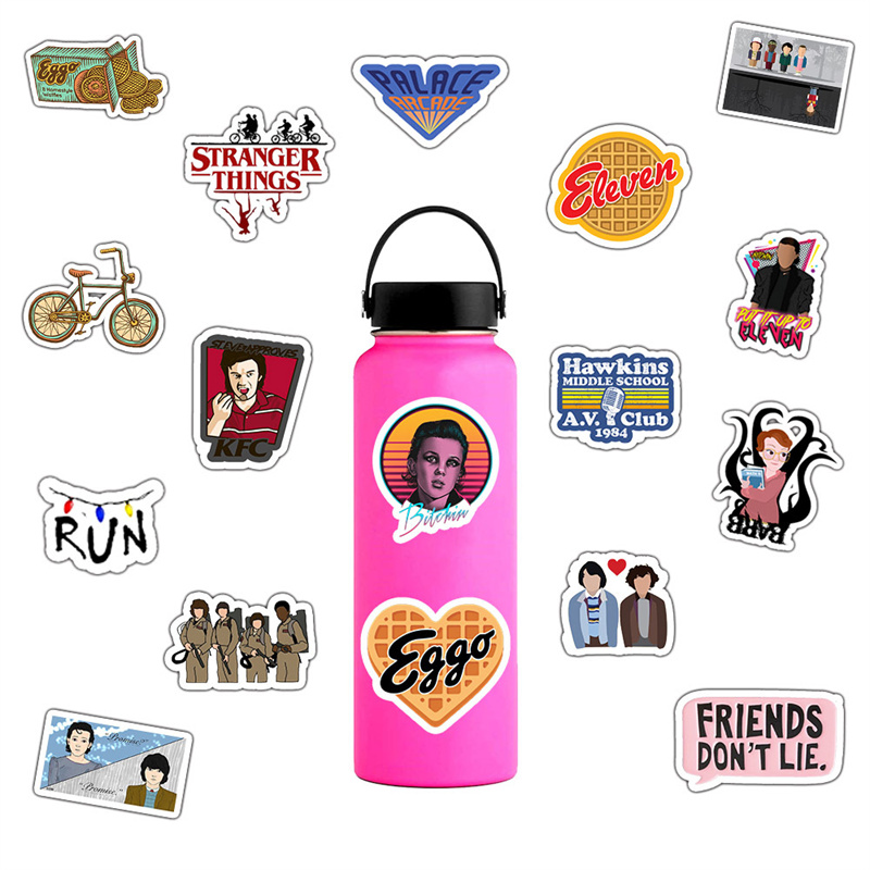 Stranger Things Stickers Pack 50PCS For Car Motorcycle Notebook Computer DIY Guitar Refrigerator Classic TV Show Thriller Waterproof Sticker Decal