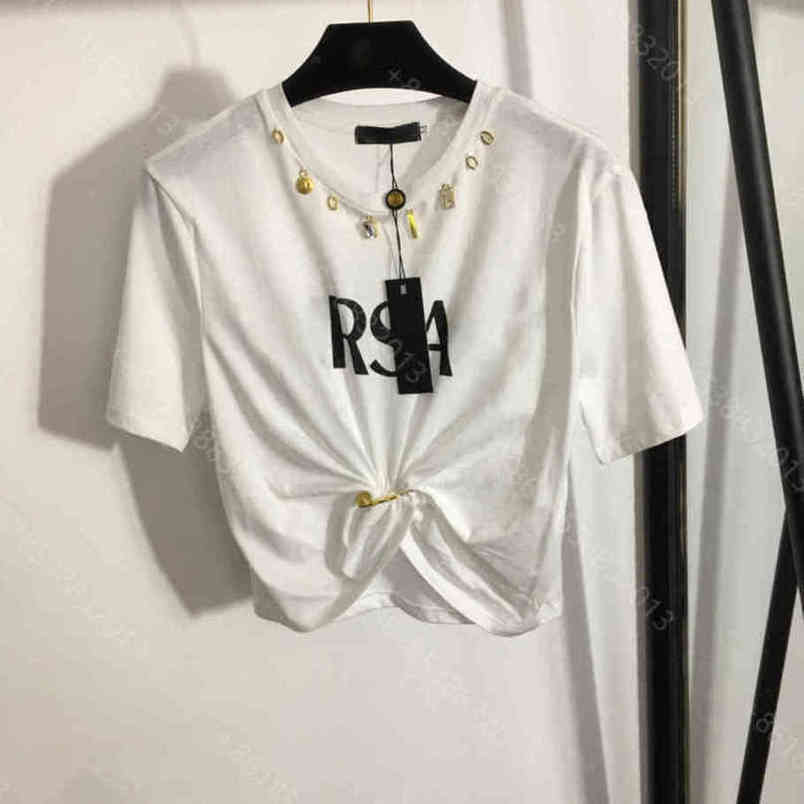 21ss designer clothes women cotton T shirt short slim slimming hardware ornaments simple short-sleeved t-shirt bottoming shirt graphic pack pullover album sweater, Supplementary price difference
21ss designer clothes women cotton T shirt short slim slimming hardware ornaments simple short-sleeved t-shirt bottoming shirt graphic pack pullover album sweater, Supplementary price difference