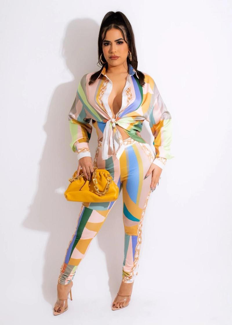 Women' Two Piece Pants Felyn 2022 Quality 2 Pcs Women Set Luxury Print Turn-down Collar Blouse Long Sexy Outfits, Multi
Women' Two Piece Pants Felyn 2022 Quality 2 Pcs Women Set Luxury Print Turn-down Collar Blouse Long Sexy Outfits, Multi