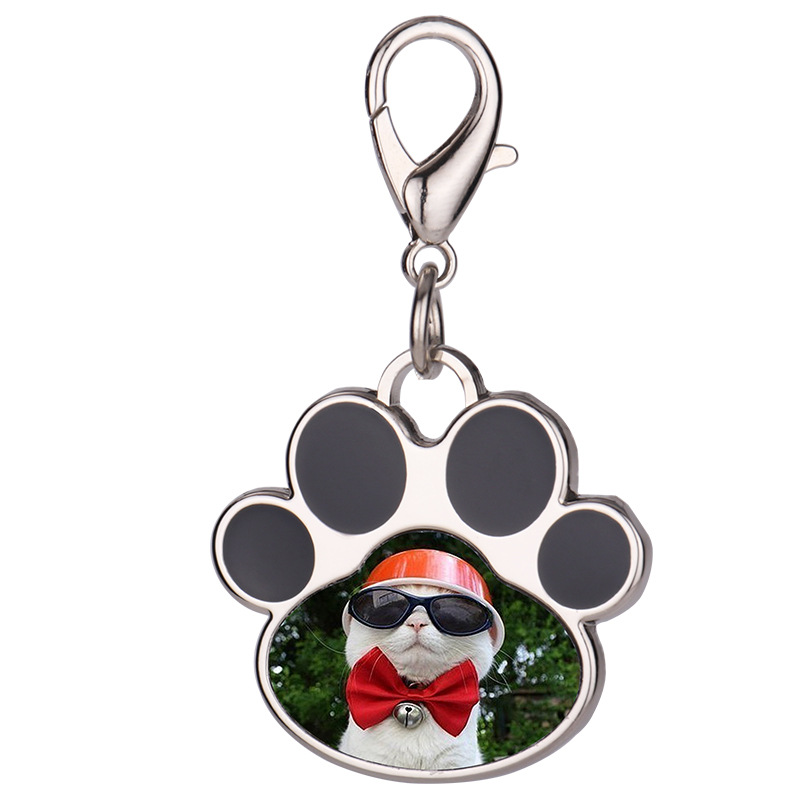 Sublimation Blanks Paw Pet ID Tags Stainless Steel Zinc Alloy Personalized Heat Transfer Dog Tag Blank Pendant