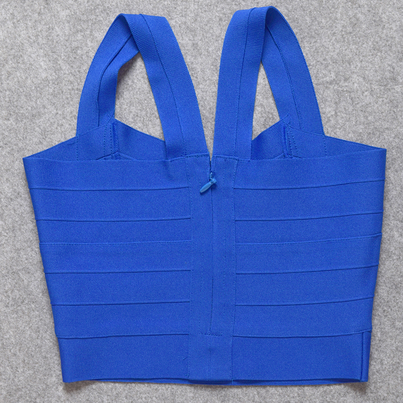 BEAUKEY Sexy Short White HL Bandage Crop Top Women Vest Yellow Black Red Plus Size XL Camis Bodycon Tank Mini Length Wholesale 220316