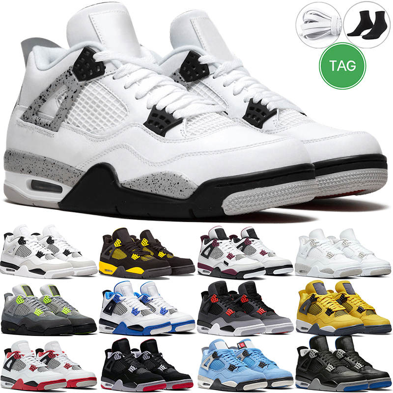 Basketball Shoes 4 4S retro Military Black Cat University Blue Sail White Oreo Red Thunder Purple Bred Cement Metallic Green Men Women sports Trainer Sneakers, #3
Basketball Shoes 4 4S retro Military Black Cat University Blue Sail White Oreo Red Thunder Purple Bred Cement Metallic Green Men Women sports Trainer Sneakers, #3