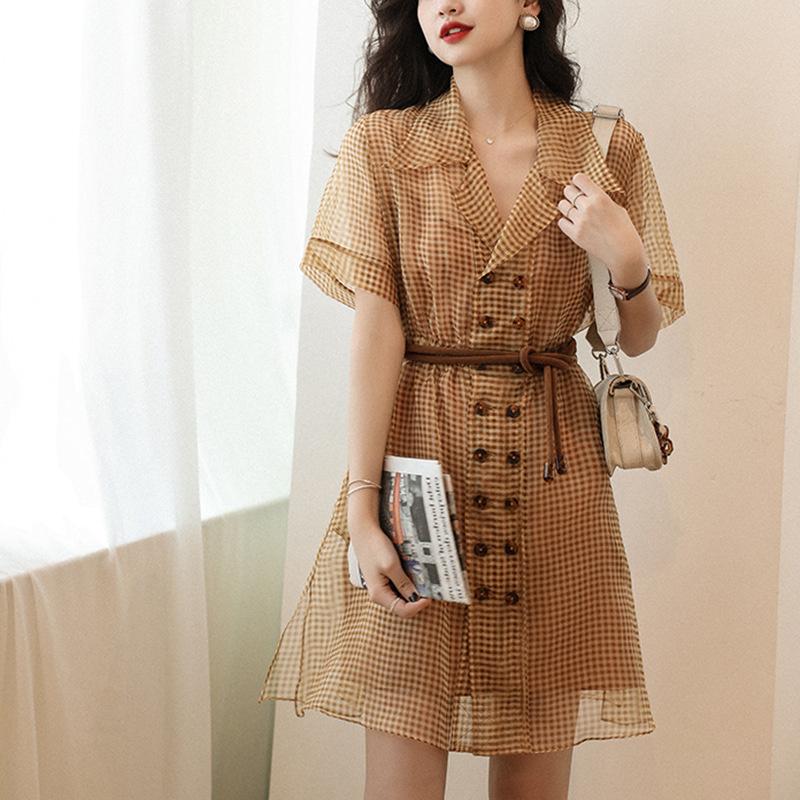 Casual Dresses 2pcs/set Korean Style High Street Women Dress Fashion Elegant Office Lady Double Breasted Button Mini DressesCasual, Light brown
Casual Dresses 2pcs/set Korean Style High Street Women Dress Fashion Elegant Office Lady Double Breasted Button Mini DressesCasual, Light brown