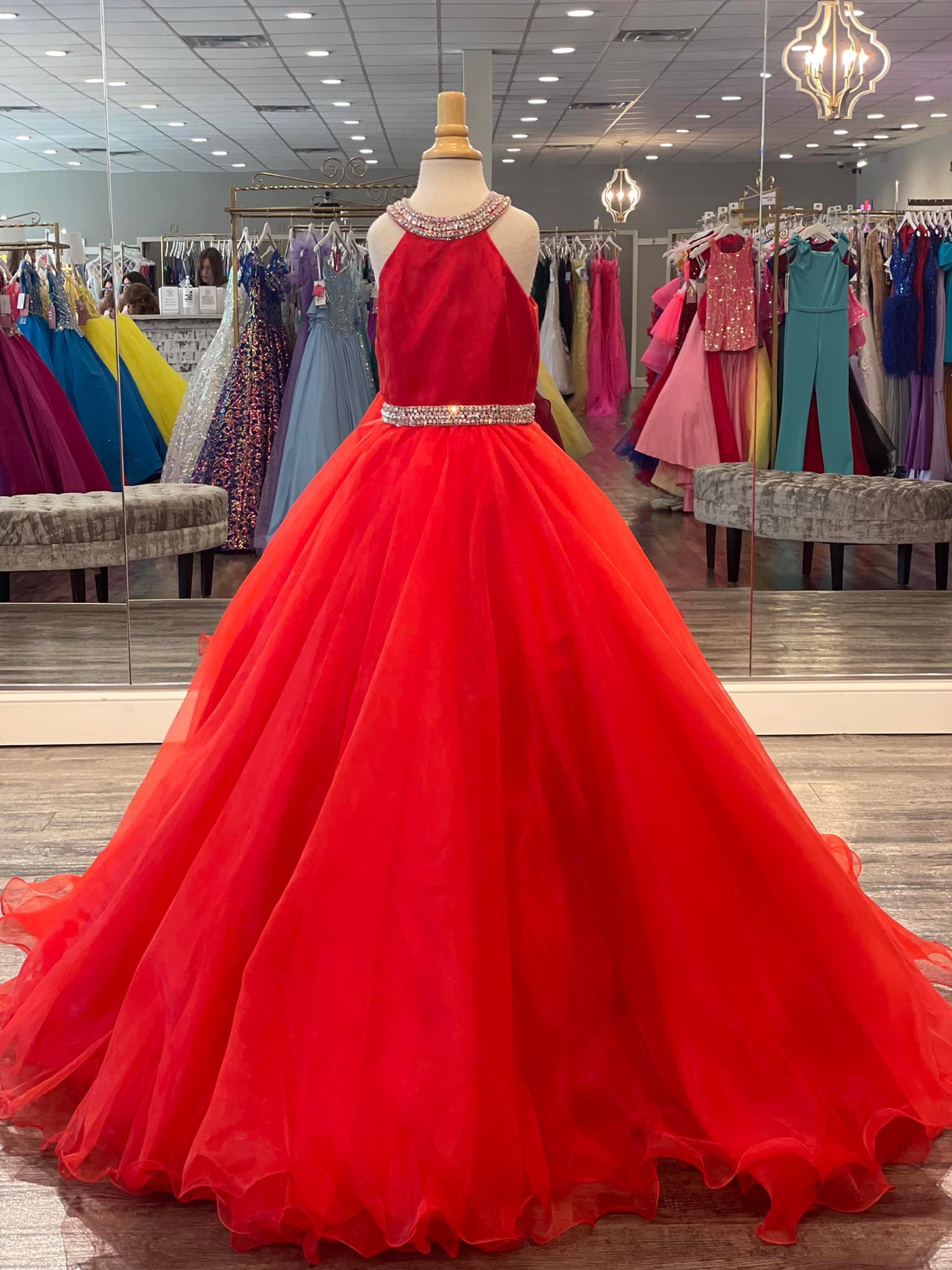 Little Miss Pageant Dress for Teens Juniors Toddlers 2022 Beading AB Stones Crystal Long Pageant Gown Girl Formal Party rosie Royal Blue Velvet Organz