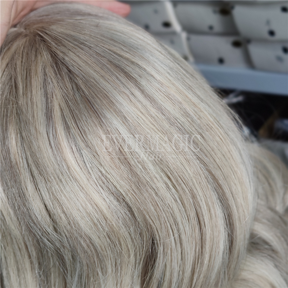 Celebrity Style Balayage F116 Color Deep Part Lace Front Wigs Super Natural Hair Line