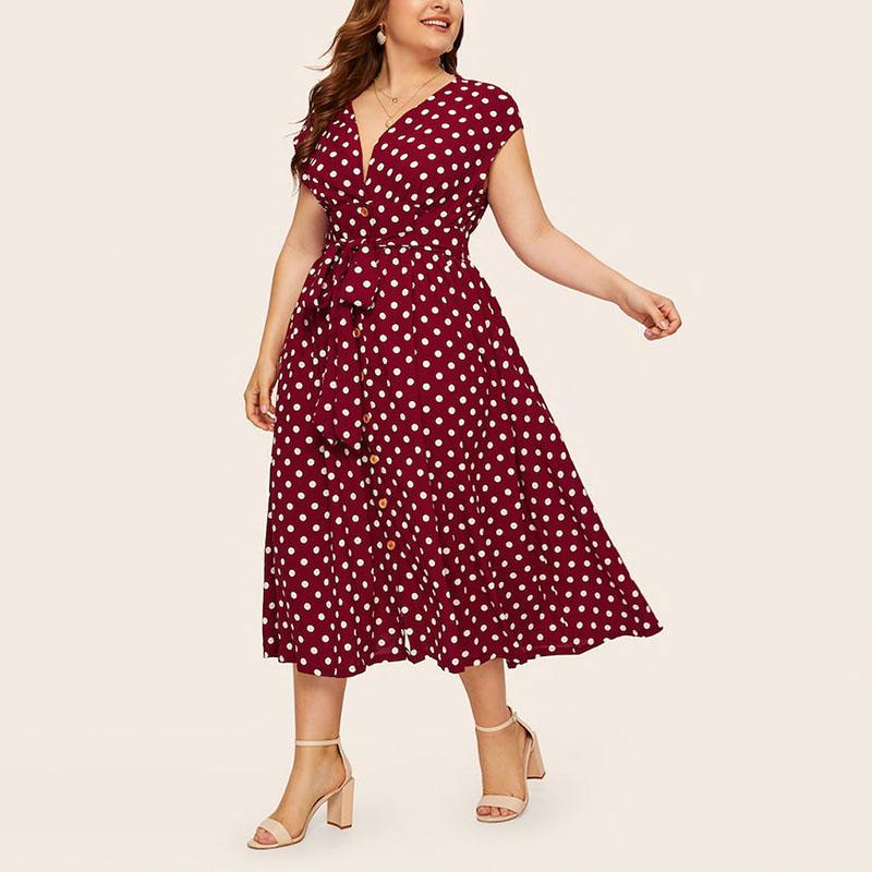 Plus Size Dresses Summer Elegant Dress For Women's Clothing Dot Long Office Ladies Sexy V Neck Vestidos Outfits Casual DressPlus, White
Plus Size Dresses Summer Elegant Dress For Women's Clothing Dot Long Office Ladies Sexy V Neck Vestidos Outfits Casual DressPlus, White