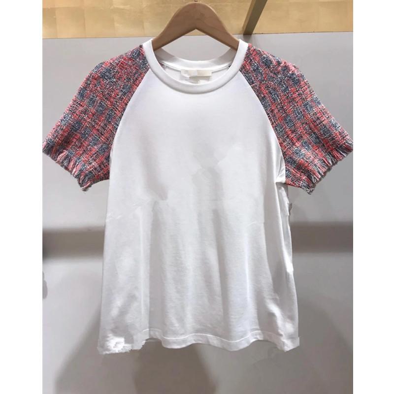 Women' T-Shirt Summer Casual College Style Knitting Contrast Stitching Round Neck Women' Short SleevesWomen, Ts19919
Women' T-Shirt Summer Casual College Style Knitting Contrast Stitching Round Neck Women' Short SleevesWomen, Ts19919