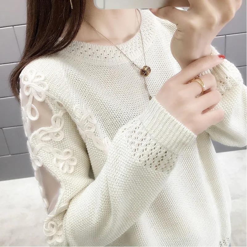 Women' Sweaters Spring Autumn 2022 Womens Loose O-neck Lace Long-sleeve Knitted Sweater Women Fashion Slim Pullover Hollow Thin TopWomen, Khaki
Women' Sweaters Spring Autumn 2022 Womens Loose O-neck Lace Long-sleeve Knitted Sweater Women Fashion Slim Pullover Hollow Thin TopWomen, Khaki