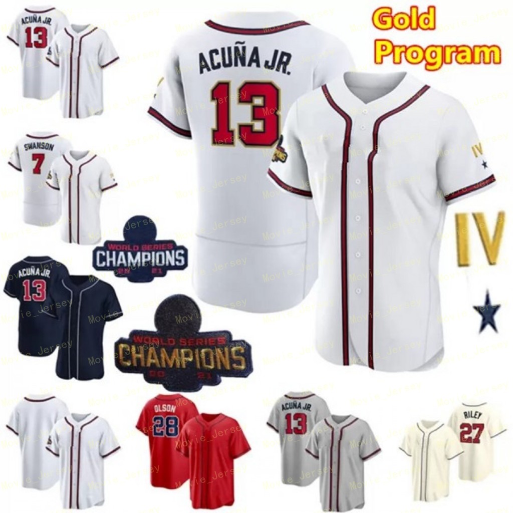 2022 Gold Program 13 Ronald Acuna Jr. 7 Dansby Swanson Atlanta Baseball Jersey Braves Matt Olson Mens Ozzie Albies Women Austin Riley Youth Travis d'Arnaud Adam Duvall
2022 Gold Program 13 Ronald Acuna Jr. 7 Dansby Swanson Atlanta Baseball Jersey Braves Matt Olson Mens Ozzie Albies Women Austin Riley Youth Travis d'Arnaud Adam Duvall