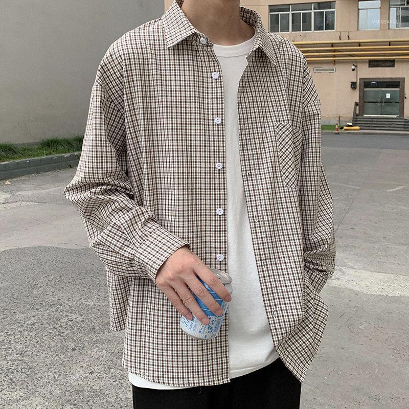 Shirts For Men Casual Loose Long Sleeve Tops Classic Lattice Lapel Student Shirt All-match Male Clothes Spring Autumn Coat Tide Men's, Black
Shirts For Men Casual Loose Long Sleeve Tops Classic Lattice Lapel Student Shirt All-match Male Clothes Spring Autumn Coat Tide Men's, Black