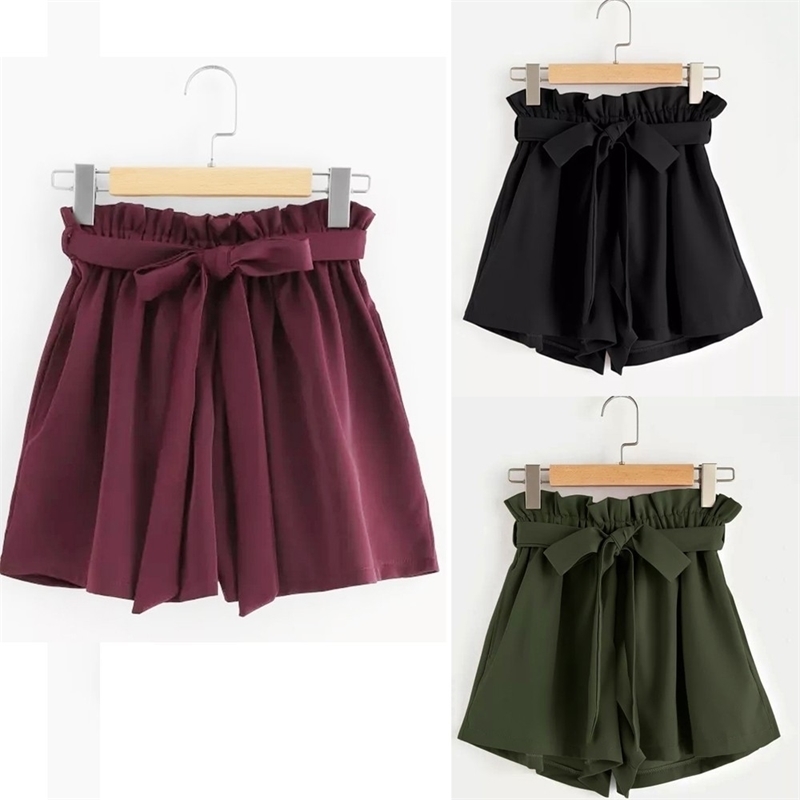 Women Sexy Bow Solid Casual Fit Elastic Waist Pocket Beach High Waist Shorts With String Womens Pure Color Wide Leg Shorts Y200512, Black
Women Sexy Bow Solid Casual Fit Elastic Waist Pocket Beach High Waist Shorts With String Womens Pure Color Wide Leg Shorts Y200512, Black