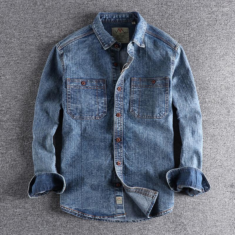Men's Casual Shirts British Men's Denim Shirt Double Bag Fashion Loose Thin Coat Long Sleeve Outerwear Boy Clothes 335Men's Eldd22, Light
Men's Casual Shirts British Men's Denim Shirt Double Bag Fashion Loose Thin Coat Long Sleeve Outerwear Boy Clothes 335Men's Eldd22, Light