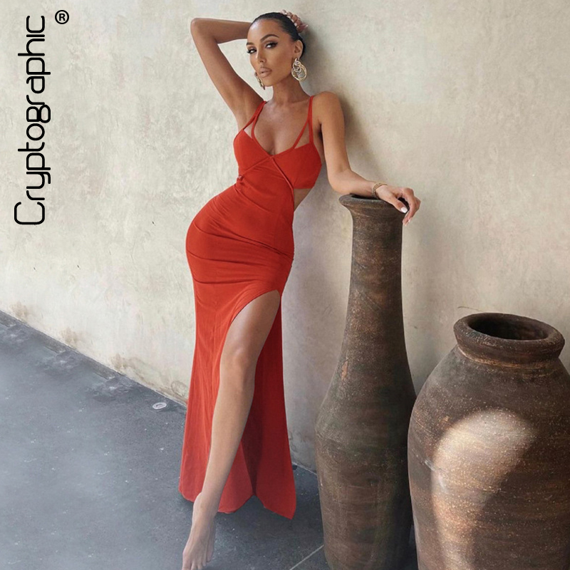 Fashion Red Spaghetti Strap Cut Out Sexy Split Long Dress Women Club Party Backless Maxi Dresses Vestido Clothes, Black
Fashion Red Spaghetti Strap Cut Out Sexy Split Long Dress Women Club Party Backless Maxi Dresses Vestido Clothes, Black