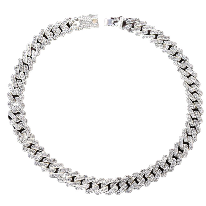 Chains Fashion Punk Cuban Link Chain Necklace Women Iced Out For Men Baguette Neck Streetwear Hip Hop Asethetic Christmas Gift