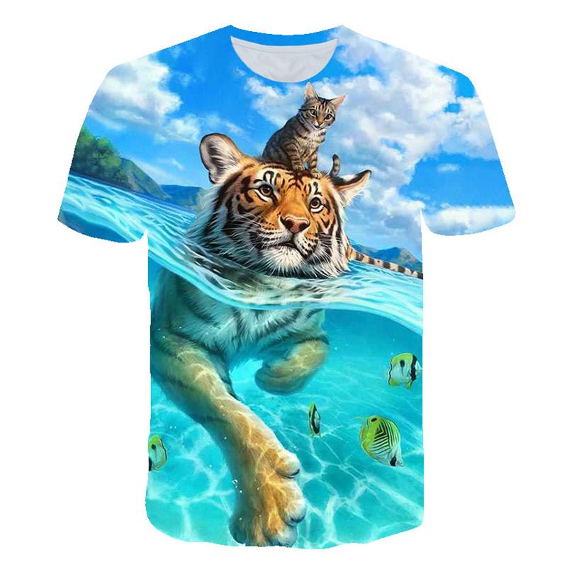 Men' T-Shirts Men T-Shirt Summer 3D Animal Cat /Tiger Wolf Print Cool Funny Tops Casual T Shirt O Neck Short Sleeve Fashion Male, Bt-2
Men' T-Shirts Men T-Shirt Summer 3D Animal Cat /Tiger Wolf Print Cool Funny Tops Casual T Shirt O Neck Short Sleeve Fashion Male, Bt-2