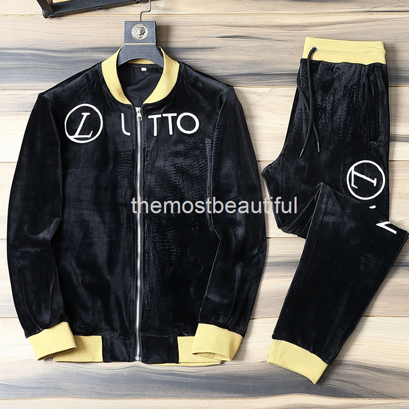 Men's Tracksuits Autumn and winter golden velvet leisure sports suit men's fashion two-piece set large European, 2# packing bag
Men's Tracksuits Autumn and winter golden velvet leisure sports suit men's fashion two-piece set large European, 2# packing bag
