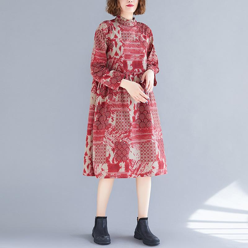 Casual Dresses QPFJQD Literary Fresh Printing Ladies Dress Full Sleeve Loose Holiday Women Party Pullover Sundresses Stand Collar, Black;gray
Casual Dresses QPFJQD Literary Fresh Printing Ladies Dress Full Sleeve Loose Holiday Women Party Pullover Sundresses Stand Collar, Black;gray