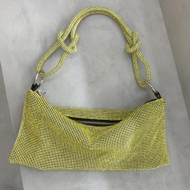 Evening Bags Full Diamond Underarm Bag Rhinestone Bling Shiny Sparkled Fashion Shoulder Simple Handbag Women's BagEvening