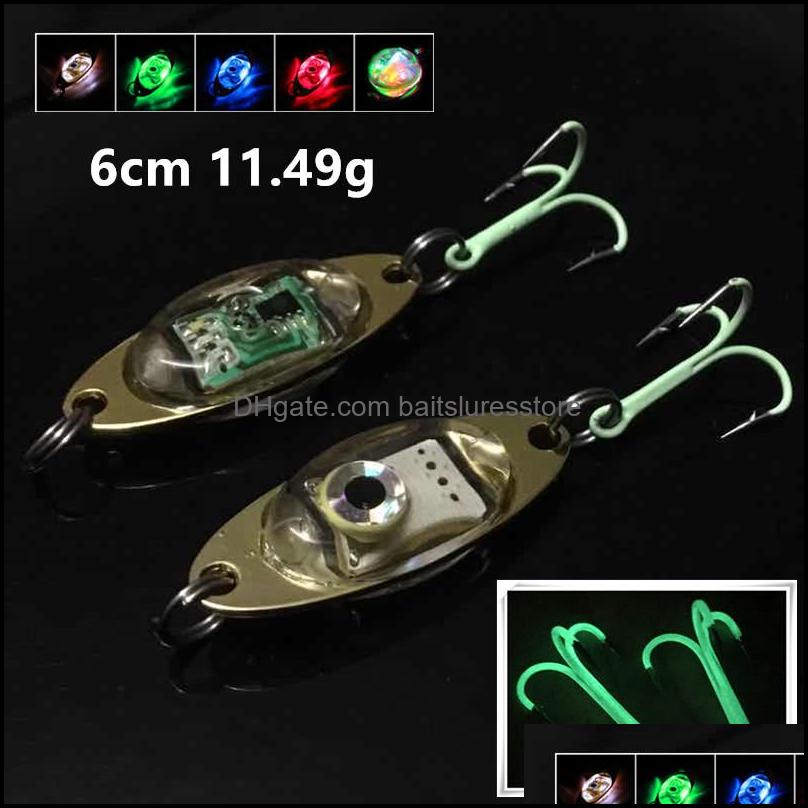 Baits Lures Fishing Sports Outdoors 10Pcs/Lot Led Attracting Fish Lamp 6Cm 11.49G Vib Spoons Metal 2# Luminous Triple Anchor Hooks Bl_220
Baits Lures Fishing Sports Outdoors 10Pcs/Lot Led Attracting Fish Lamp 6Cm 11.49G Vib Spoons Metal 2# Luminous Triple Anchor Hooks Bl_220