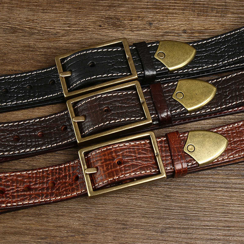 TopSelling Thickened double-sided available shrink grain trend belt men's leather top layer cowhide tree pattern Jeans Belt Designer Famous brand Classic luxury, Other
TopSelling Thickened double-sided available shrink grain trend belt men's leather top layer cowhide tree pattern Jeans Belt Designer Famous brand Classic luxury, Other