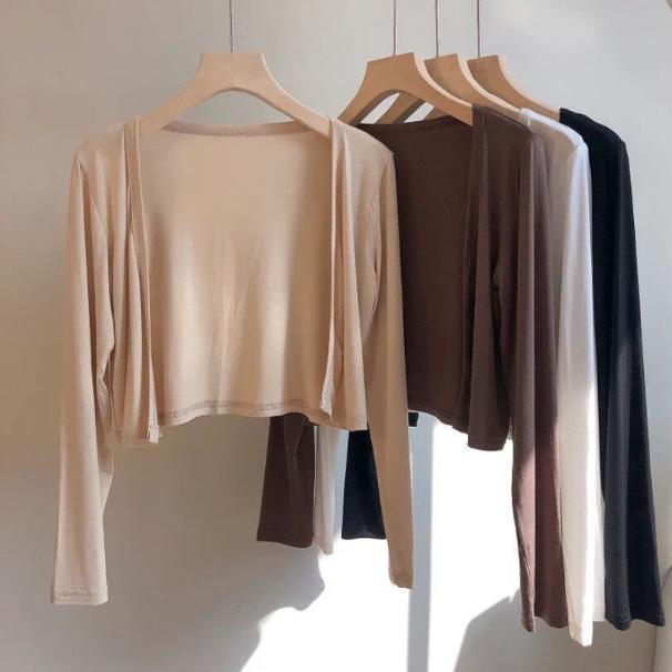 Women's Knits & Tees Shrugs Shirt Tops Women Breathable Sun Shading Bolero Long Sleeve Cardigans Korean Style Female All-match Shawl Mujer C, Black
Women's Knits & Tees Shrugs Shirt Tops Women Breathable Sun Shading Bolero Long Sleeve Cardigans Korean Style Female All-match Shawl Mujer C, Black