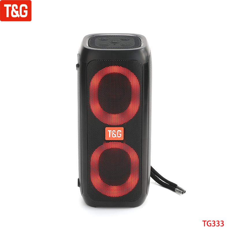 TG333 Portable Wireless Bluetooth Speaker Subwoofer Waterproof Outdoor Speaker TF USB Stereo with Phone Stand Speaker