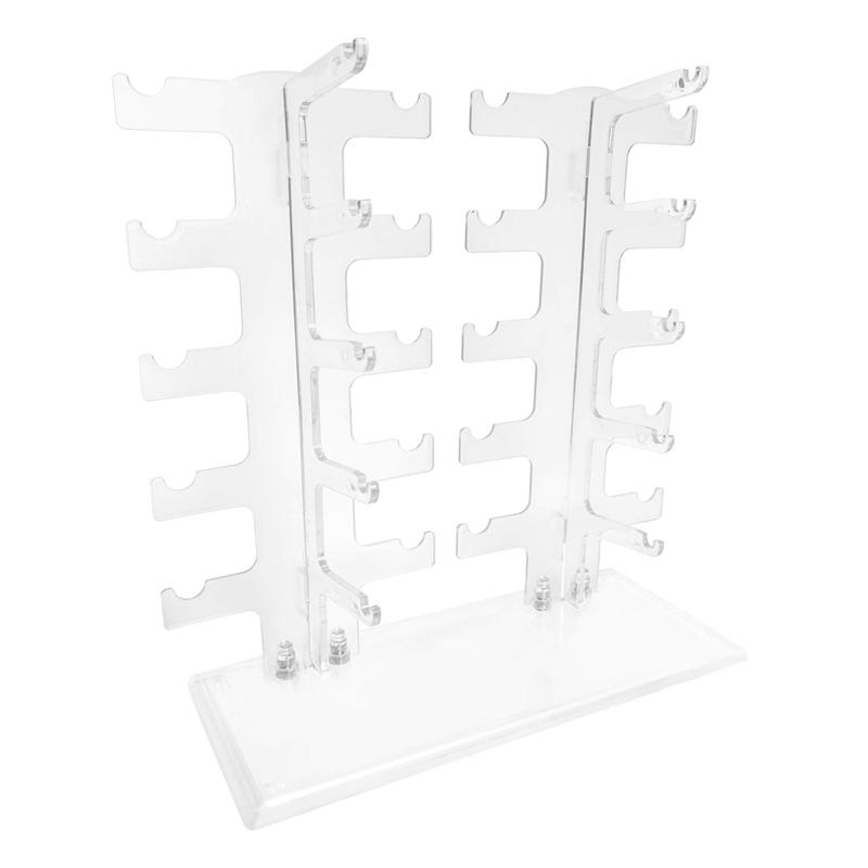 Fashion Sunglasses Frames -Sunglasses Rack Glasses Holder Two Row 10 Pairs Eyeglasses Benzene Eyewear Display Stand Jewelry
Fashion Sunglasses Frames -Sunglasses Rack Glasses Holder Two Row 10 Pairs Eyeglasses Benzene Eyewear Display Stand Jewelry
