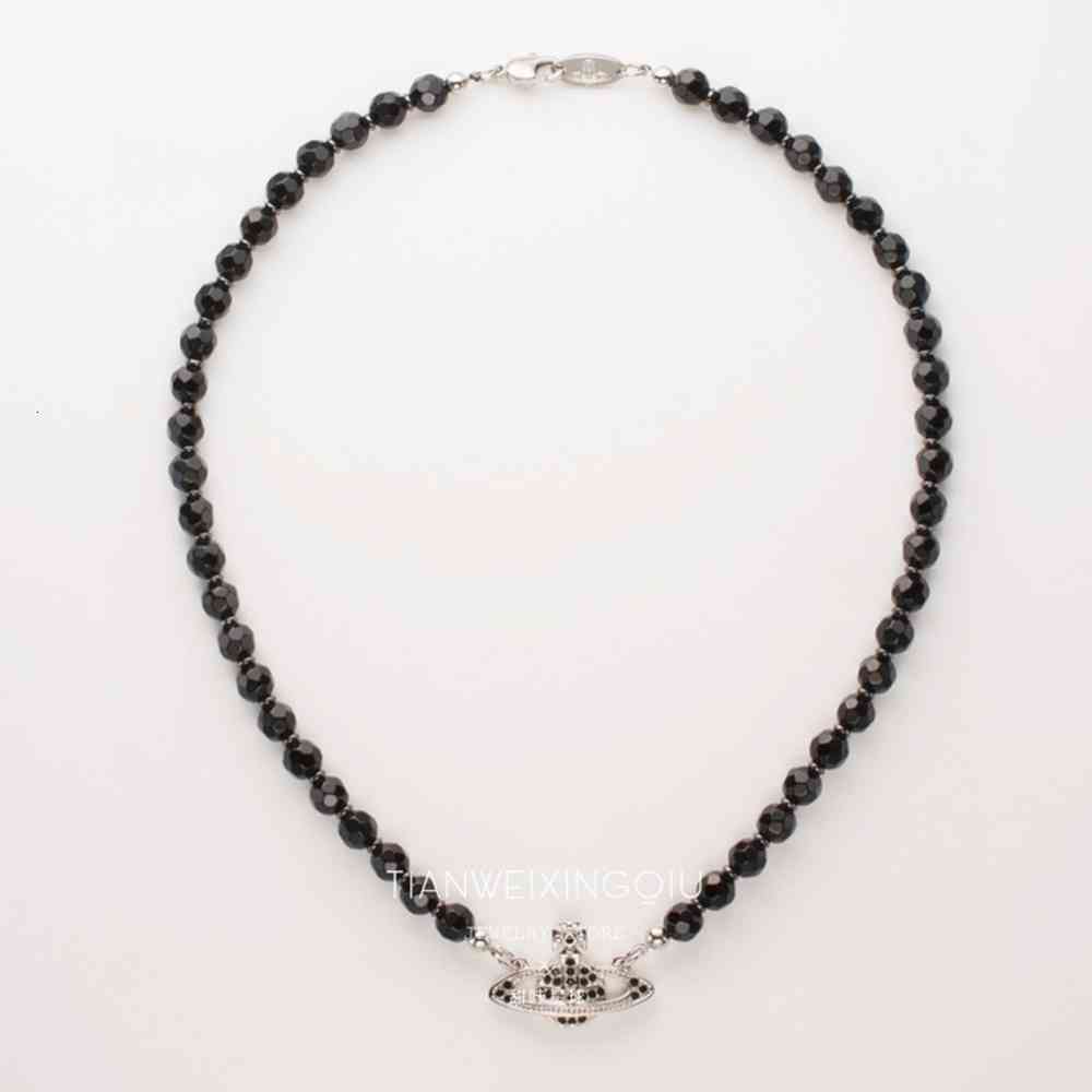 chain Empress Dowager Vivienne single layer black crystal bead diamond bracelet necklace clavicle neck
chain Empress Dowager Vivienne single layer black crystal bead diamond bracelet necklace clavicle neck