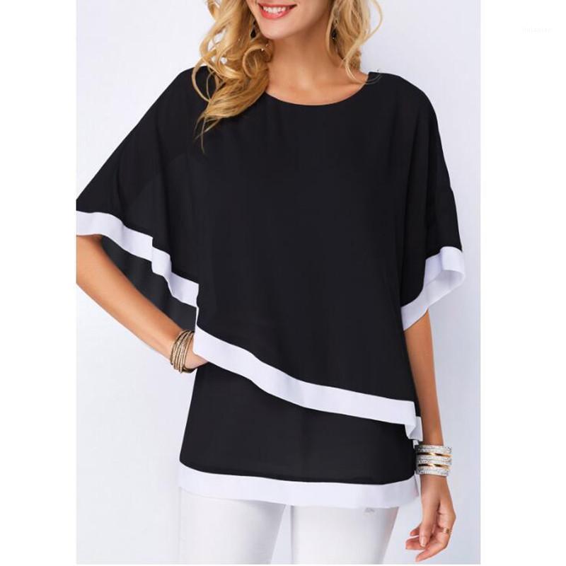 Summer Casual Tops Chiffon Shirt Bat Sleeve Stitching Irregularity Loose Comfortable Plus Size Women' Blouses & Shirts, Gray
Summer Casual Tops Chiffon Shirt Bat Sleeve Stitching Irregularity Loose Comfortable Plus Size Women' Blouses & Shirts, Gray
