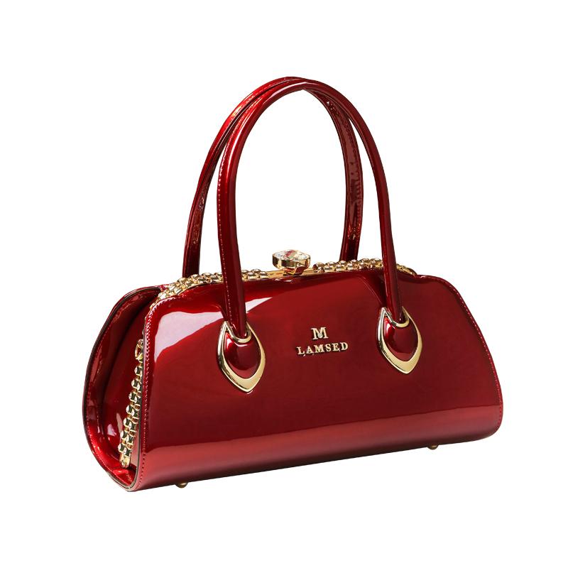Evening Bags Design Solid Women Leather Handbag Quality Ladies Red Wedding Patent Shoulder Bag Top Handle Box Clutch, Black
Evening Bags Design Solid Women Leather Handbag Quality Ladies Red Wedding Patent Shoulder Bag Top Handle Box Clutch, Black