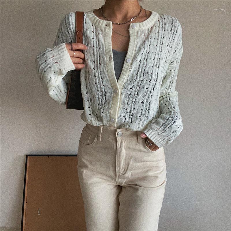 Women's Knits & Tees Knitted Hollow Out Cardigan Women Single Breasted Long Sleeve Korean Vintage Autumn Solid Sweater StreetwearWomen's Mar, Black
Women's Knits & Tees Knitted Hollow Out Cardigan Women Single Breasted Long Sleeve Korean Vintage Autumn Solid Sweater StreetwearWomen's Mar, Black