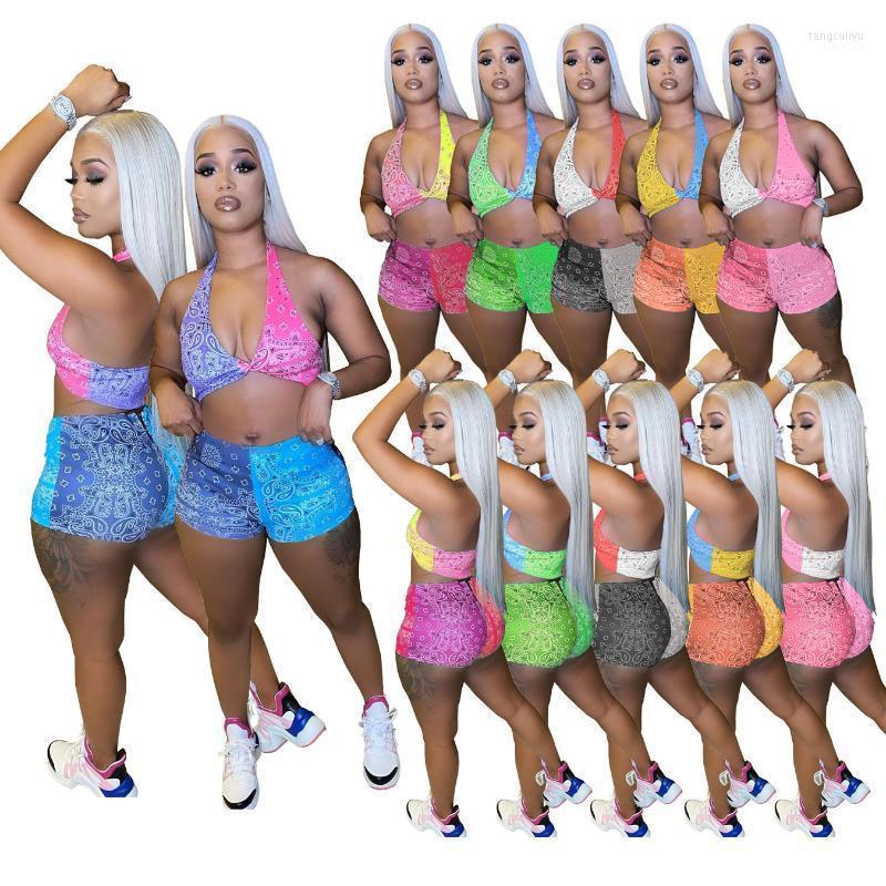 Women' Tracksuits 2022 Summer Women Printed 2 Piece Shorts Set Halter V Neck Crop Top Coor Match Two Swimming Wear Outfits, Pink
Women' Tracksuits 2022 Summer Women Printed 2 Piece Shorts Set Halter V Neck Crop Top Coor Match Two Swimming Wear Outfits, Pink