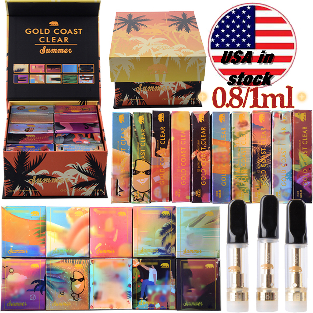 USA In Stock New Packaging GOLD COAST CLEAR Atomizers Ceramic Vape Cartridges E Ciga Packaging Empty Vapes Carts Glass Tank Thick Oil Dab Vaporizer 510 Thread Screw on
USA In Stock New Packaging GOLD COAST CLEAR Atomizers Ceramic Vape Cartridges E Ciga Packaging Empty Vapes Carts Glass Tank Thick Oil Dab Vaporizer 510 Thread Screw on