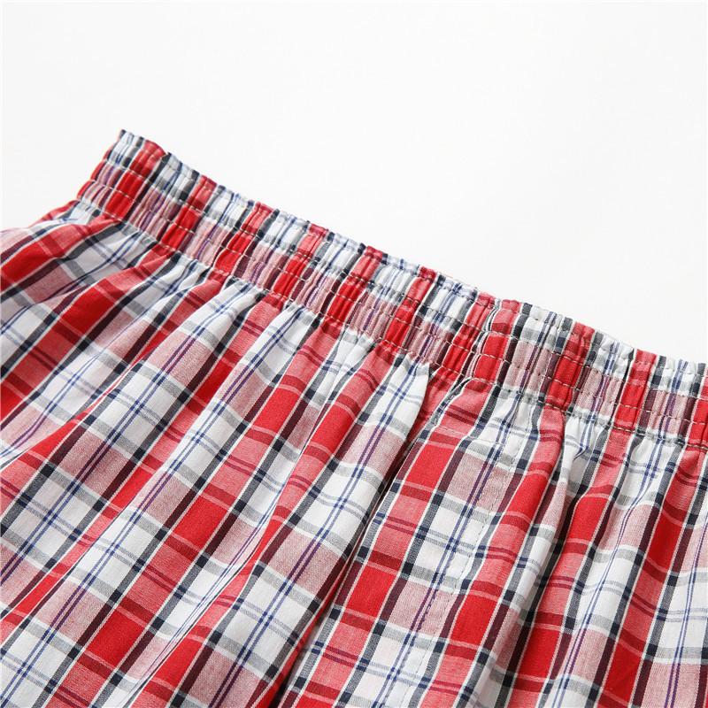 Underpants 7pcs/Set Boxershorts Men Underwear Plaid Panties Man Loose Cotton Boxer Shorts Men's Elastic Woven Boxers For MenUnderpants