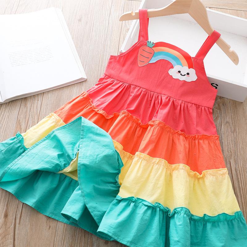 Girl's Dresses Girl Princess Dress Summer Colorful Sleelvess Beach Cotton Clothes For Children 2-6 Years Old Toddler ClothesGirl's, Red
Girl's Dresses Girl Princess Dress Summer Colorful Sleelvess Beach Cotton Clothes For Children 2-6 Years Old Toddler ClothesGirl's, Red