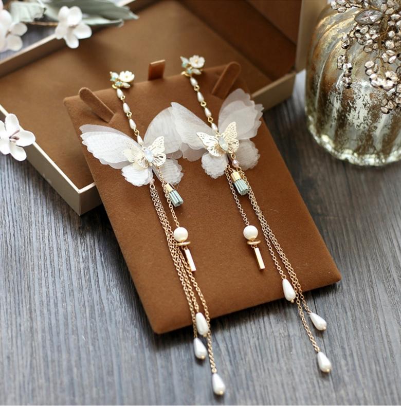 Clip-on & Screw Back Super Fairy Butterfly Female Lo Ng Tassel Earrings Bride Wedding Dress Rhinestones Without Pierced Ear ClipsClip-on
Clip-on & Screw Back Super Fairy Butterfly Female Lo Ng Tassel Earrings Bride Wedding Dress Rhinestones Without Pierced Ear ClipsClip-on