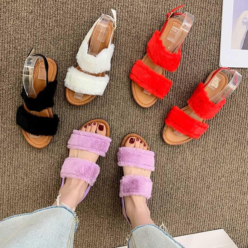 Sandals Beach Shoe Casual Summer Women Sandal Solid Faux Fur Peep Toe Leisure Buckle Ladies Flat Shoes Female Footwear Plus Size 43Sandals, White
Sandals Beach Shoe Casual Summer Women Sandal Solid Faux Fur Peep Toe Leisure Buckle Ladies Flat Shoes Female Footwear Plus Size 43Sandals, White