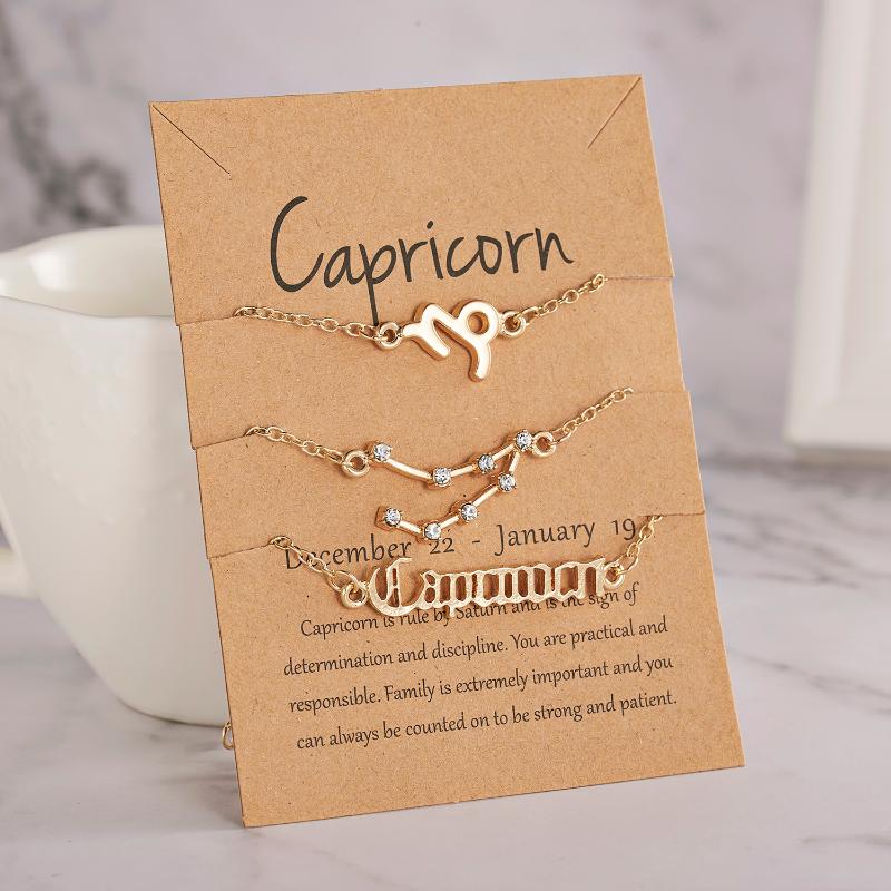 Charm Bracelets 3Pcs/Set 12 Constellation Chain Bracelet Women Girl Friends Gift Elegant And Lucky Pendant Jewelry AccessaryCharm
Charm Bracelets 3Pcs/Set 12 Constellation Chain Bracelet Women Girl Friends Gift Elegant And Lucky Pendant Jewelry AccessaryCharm