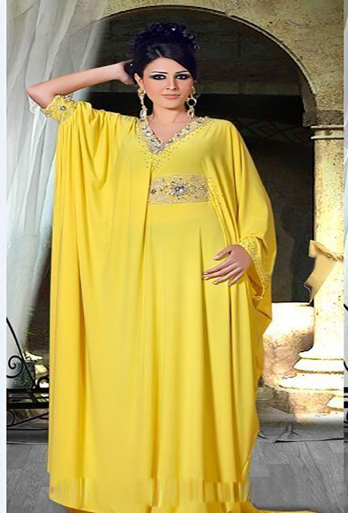 Arabic Nigerian Middle East Abaya Celebrity Dresses Beads Collar Sashes Pleasts Party Formal Evening Prom Gowns Runaway Fashion