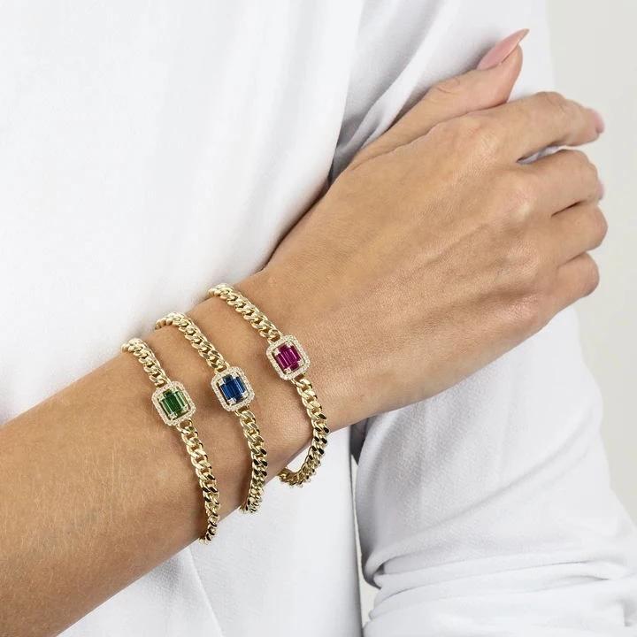 Link Chain Rainbow Colorful Geometric Square Cz Paved Cuban Gold Color Fashion Bracelet For Women Charm Hip Hop JewelryLink
Link Chain Rainbow Colorful Geometric Square Cz Paved Cuban Gold Color Fashion Bracelet For Women Charm Hip Hop JewelryLink