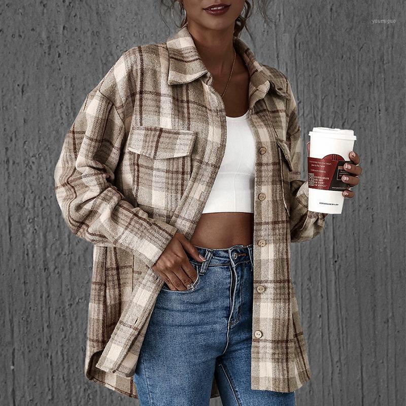 MosiMolly Cool Plaid Shirt Blouses Women Pockets Button Down OverSize Coats Women's & Shirts, Gray
MosiMolly Cool Plaid Shirt Blouses Women Pockets Button Down OverSize Coats Women's & Shirts, Gray