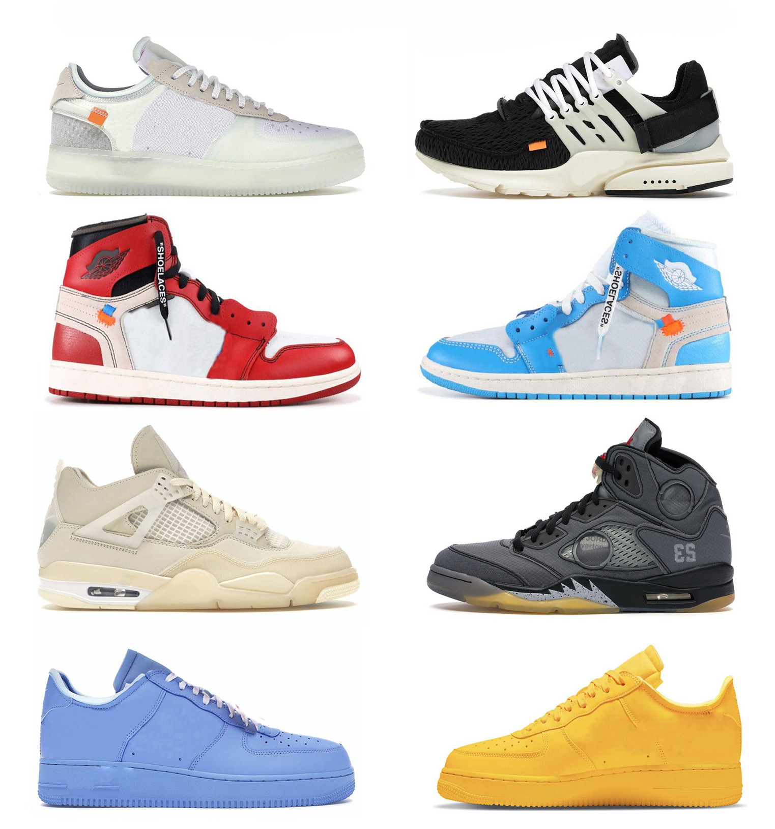 Shoes Off Black Presto 2.0 UNC 1 High OG Power Blue White Chicago 4 Sail Volt MCA University Gold Blazer 90 2s Pine Green 5 Bred, 32
