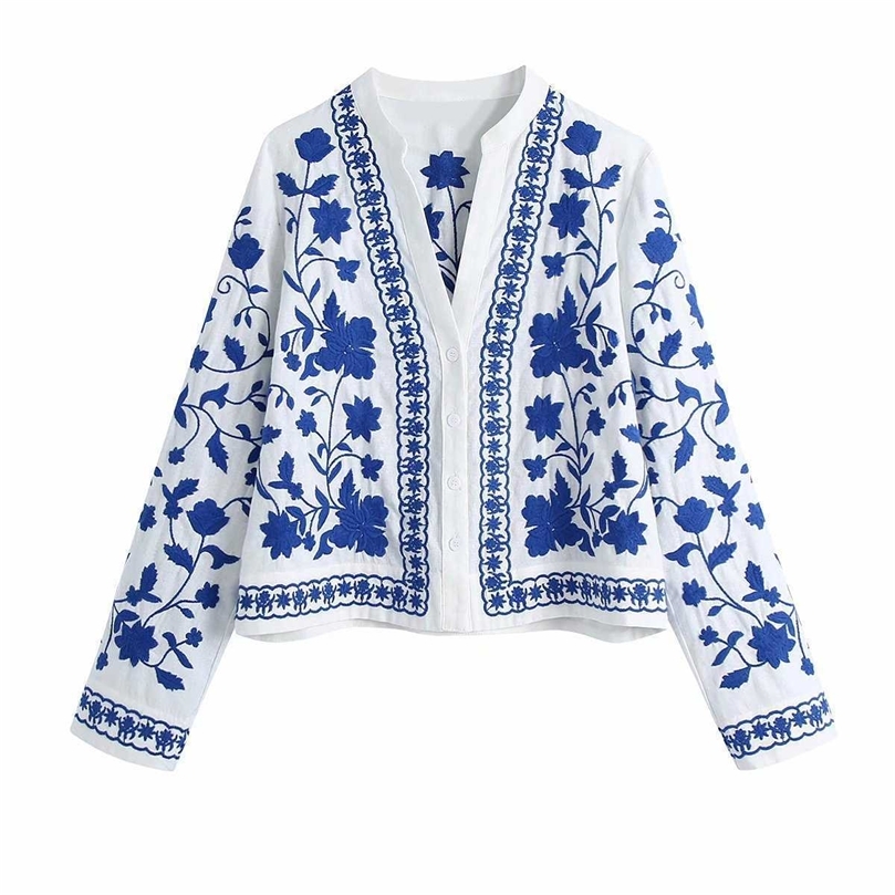 Women Embroidery Shirt Chinese style Long Sleeves Fashion Casual Vintage Chic Lady Woman Shirt Button Up Tops 210709, As picture
Women Embroidery Shirt Chinese style Long Sleeves Fashion Casual Vintage Chic Lady Woman Shirt Button Up Tops 210709, As picture