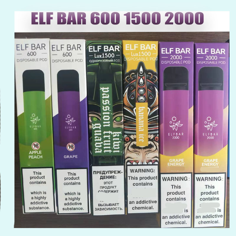 Elf Bar 600 1500 2000 Disposable E Cigarettes Pod Device 850mAh Battery 4.8ml Prefilled Cartridge Vape Pen
Elf Bar 600 1500 2000 Disposable E Cigarettes Pod Device 850mAh Battery 4.8ml Prefilled Cartridge Vape Pen