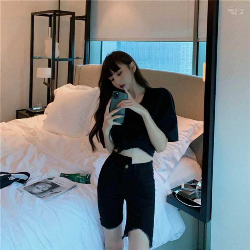 Women's Shorts Pants Black Tight-Fitting Five-Point Summer High-Waisted Thin Irregular Hole Elastic Denim 2022, Type one
Women's Shorts Pants Black Tight-Fitting Five-Point Summer High-Waisted Thin Irregular Hole Elastic Denim 2022, Type one