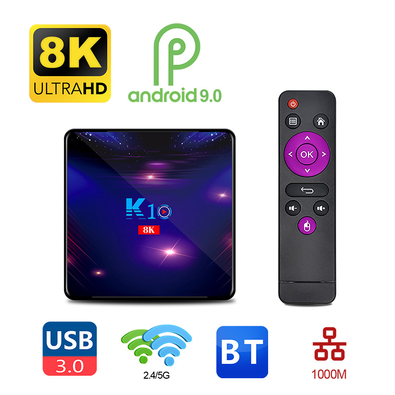 K10 8k Android Tv Box Amlogic S905X3 Quad-core 4gb 32gb 64gb 128gb 2.4G&5G Wifi 1000M HDR10 HLG google tv Media Player
K10 8k Android Tv Box Amlogic S905X3 Quad-core 4gb 32gb 64gb 128gb 2.4G&5G Wifi 1000M HDR10 HLG google tv Media Player