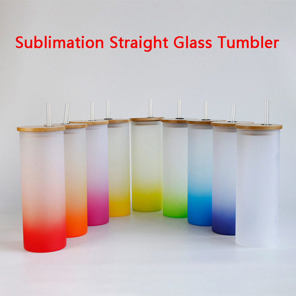 17oz Sublimation Glass Tumbler Gradient Colors Straight Coffee Tea Mug Juice Beer Wine Frosted Cup with Bamboo Lid sxmy4, Mixed color
17oz Sublimation Glass Tumbler Gradient Colors Straight Coffee Tea Mug Juice Beer Wine Frosted Cup with Bamboo Lid sxmy4, Mixed color