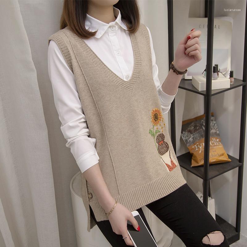 Women' Vests Korean V-neck Knitted Shirt Sweater With A Pullover Girl' Vest V-collar Luci22, White
Women' Vests Korean V-neck Knitted Shirt Sweater With A Pullover Girl' Vest V-collar Luci22, White