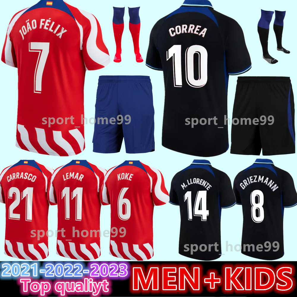 New 2021 2022 2023 JOAO FELIX Soccer Jerseys M. LLORENTE GRIEZMANN CORREA SUAREZ CARRASCO KOKE LEMAR MADRID Home Away Football Shirt adult Men Kids kit uniforms, 22/23 adult+home+patch
New 2021 2022 2023 JOAO FELIX Soccer Jerseys M. LLORENTE GRIEZMANN CORREA SUAREZ CARRASCO KOKE LEMAR MADRID Home Away Football Shirt adult Men Kids kit uniforms, 22/23 adult+home+patch