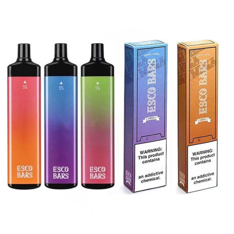 Esco Bars Mega E cigarettes Disposable Vape 5000 Puffs 600mAh Rechargeable Battery 14ml Pre-filled Vapor Mesh Coil Cartridge Device VS elux elf higo randm plus
Esco Bars Mega E cigarettes Disposable Vape 5000 Puffs 600mAh Rechargeable Battery 14ml Pre-filled Vapor Mesh Coil Cartridge Device VS elux elf higo randm plus